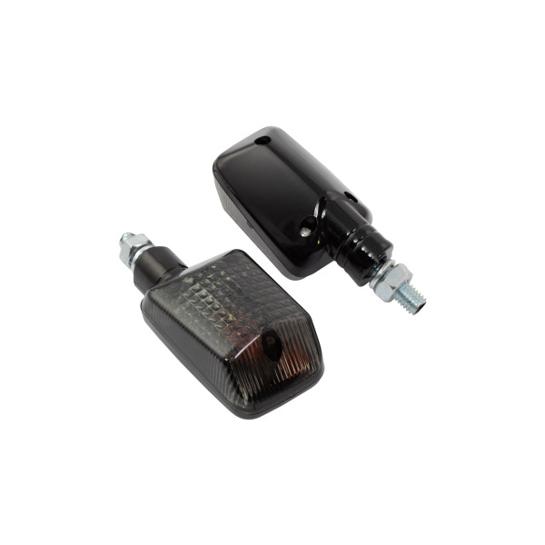 Bike It Bike it short stem mini indicators with black body and smoked lens